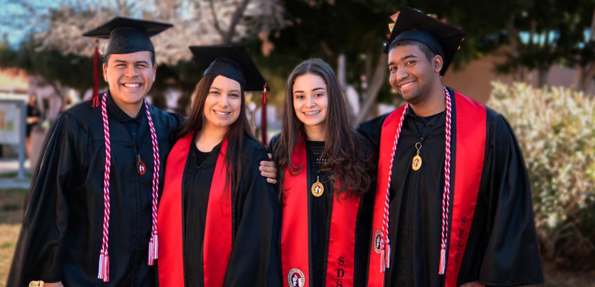 Group of students at SDSU Imperial Valley graduation